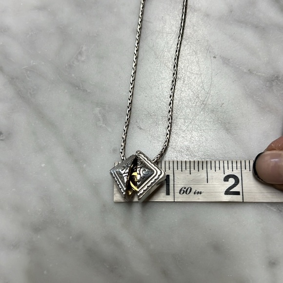 Brighton Heart in Box Silver Gold Plated Necklace Adjustable - Picture 8 of 9